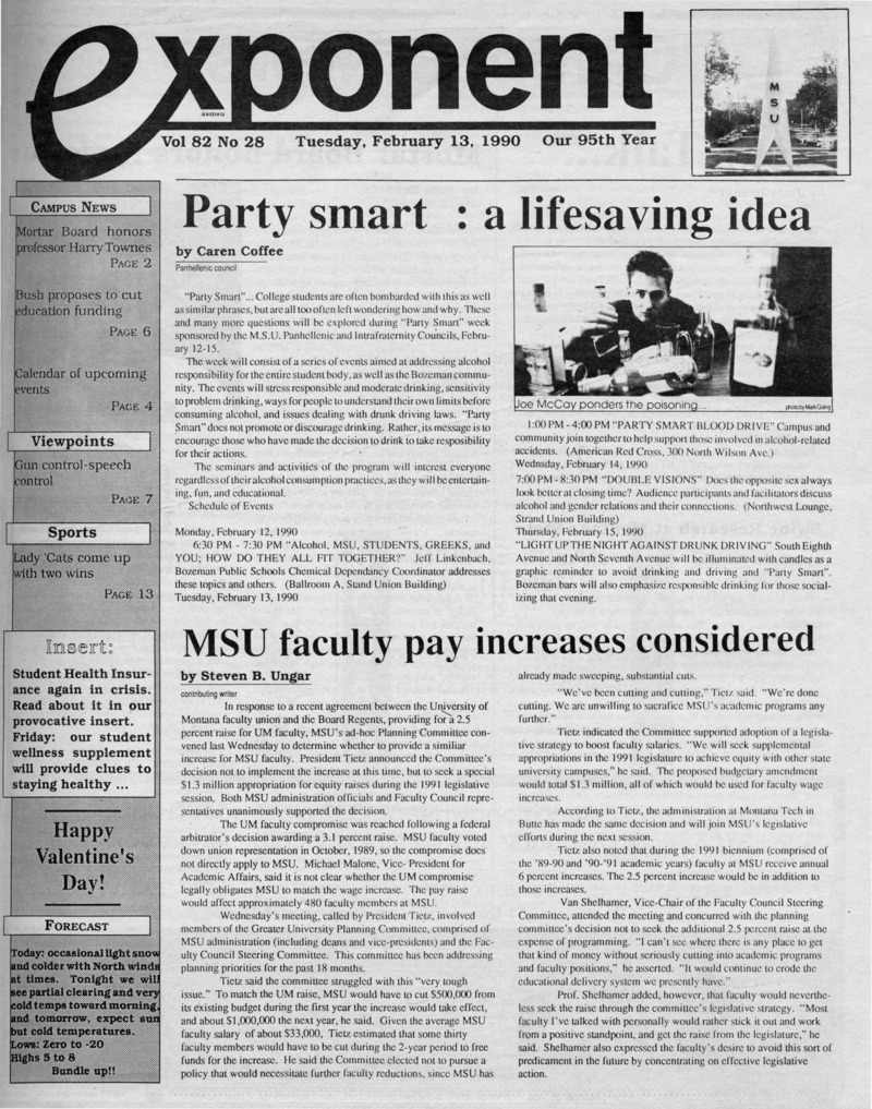 Asmsu Exponent, February 13, 1990