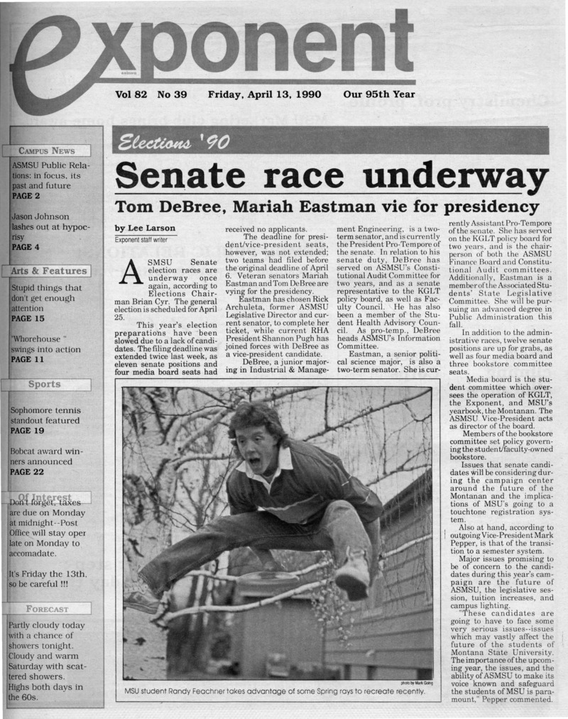 Asmsu Exponent, April 13, 1990