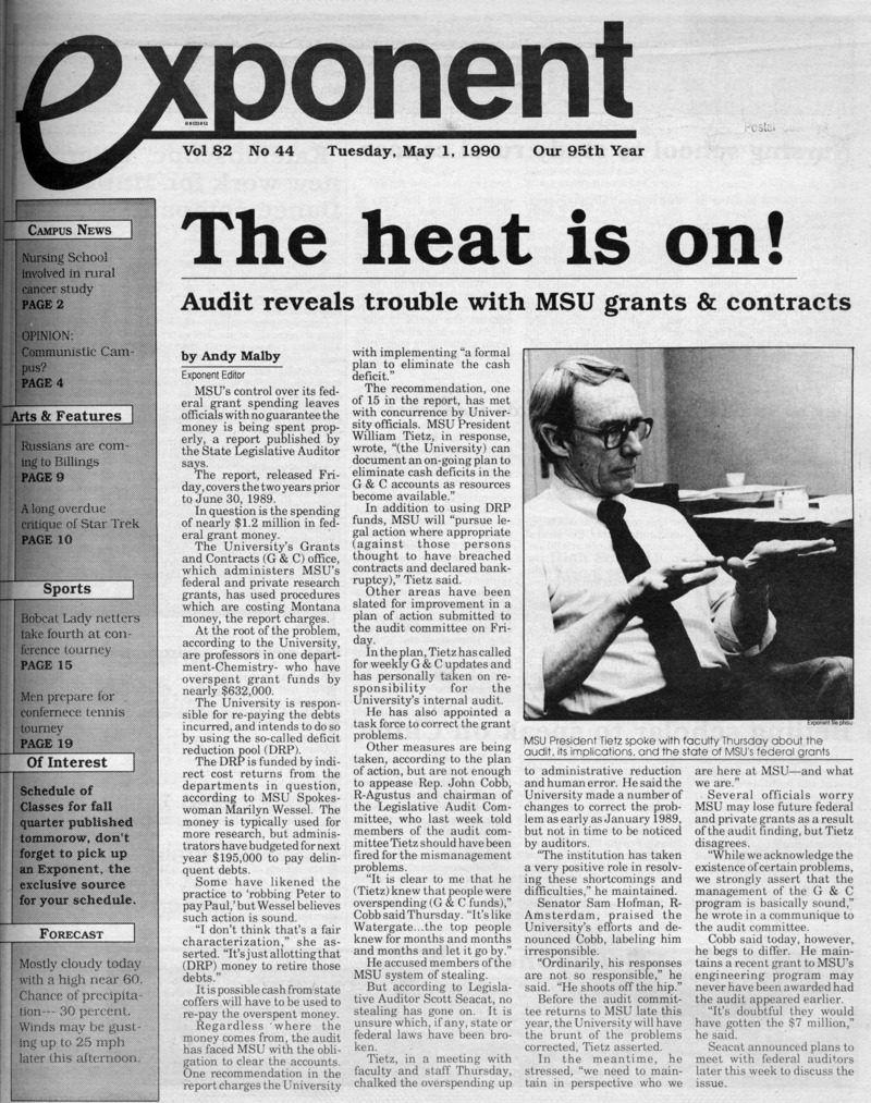 Asmsu Exponent, May 1, 1990