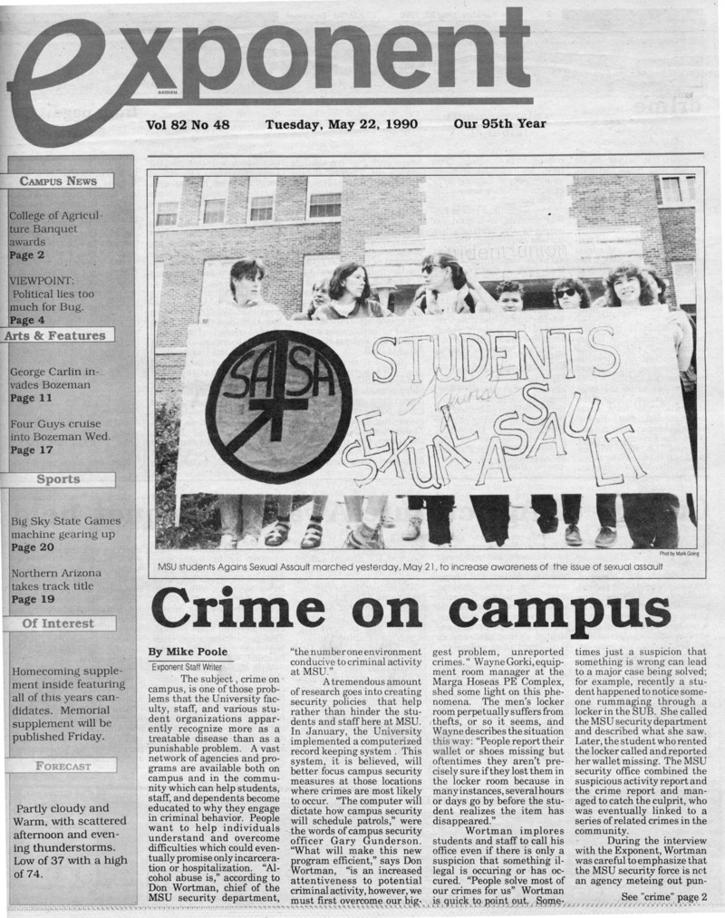 Asmsu Exponent, May 22, 1990
