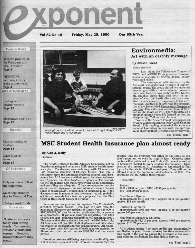 Asmsu Exponent, May 25, 1990