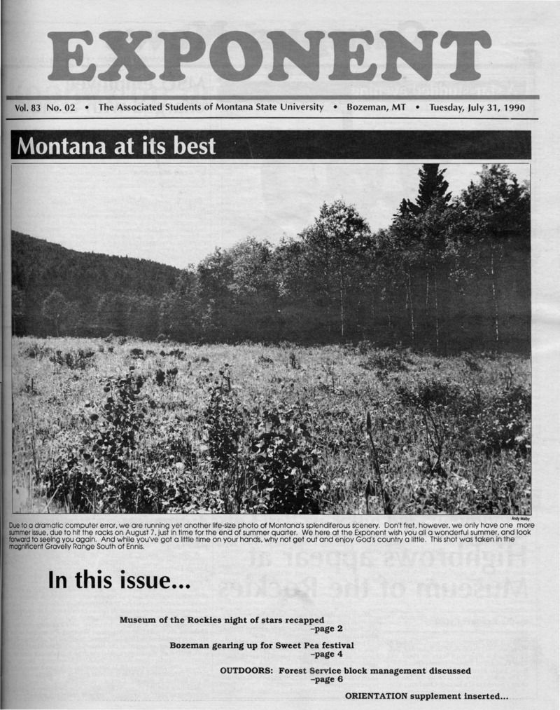 Asmsu Exponent, July 31, 1990
