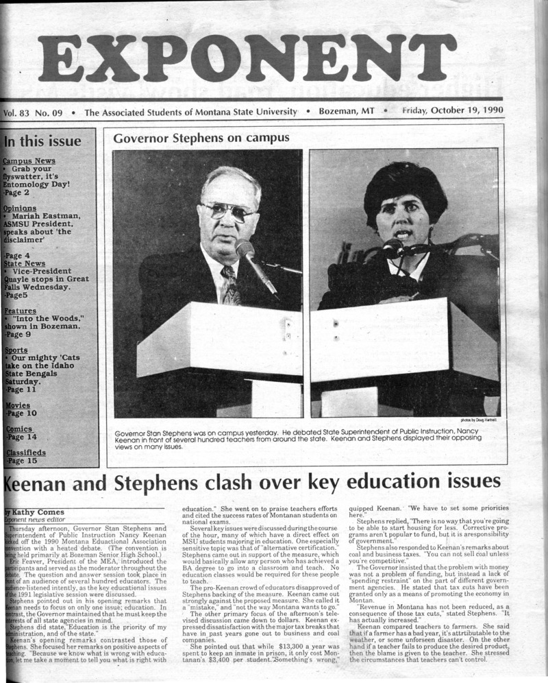 ASMSU Exponent, October 19, 1990