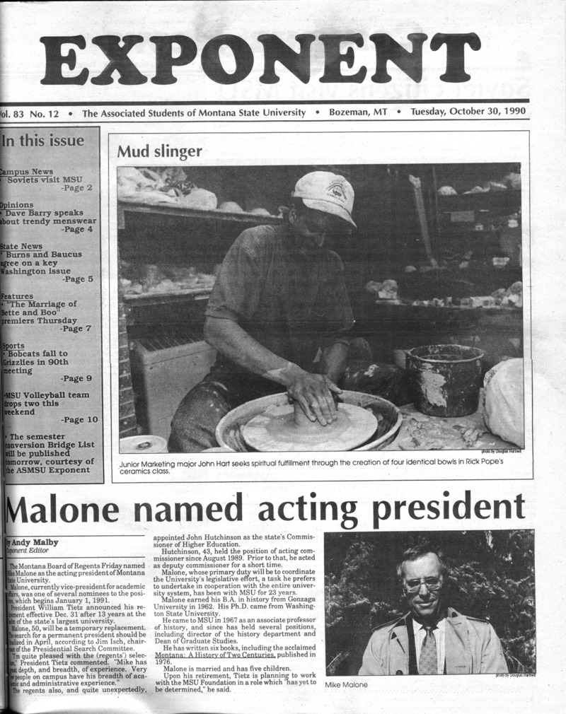 ASMSU Exponent, October 30, 1990