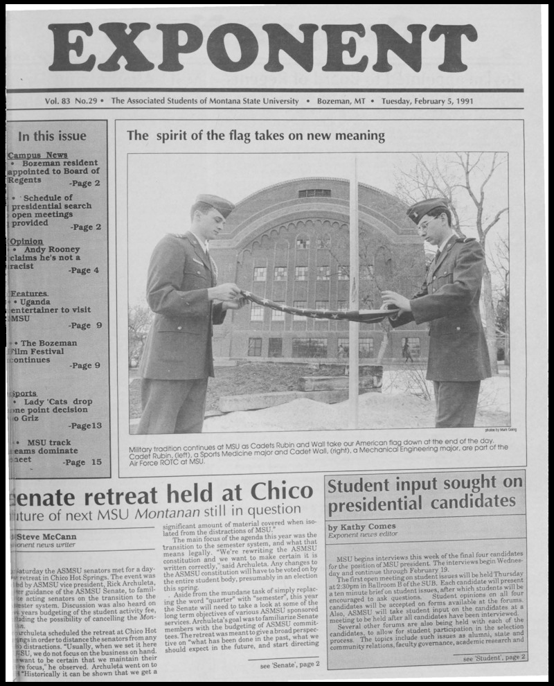 ASMSU Exponent, February 5, 1991