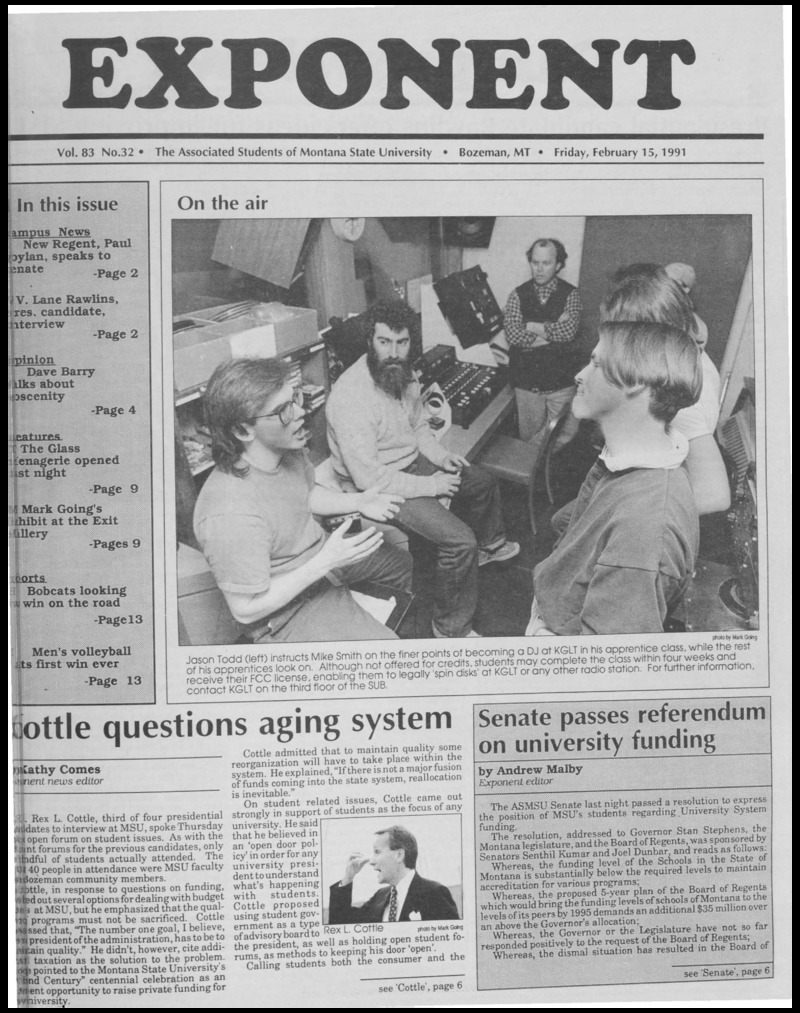 ASMSU Exponent, February 15, 1991