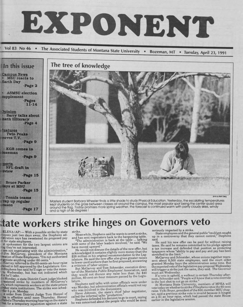 ASMSU Exponent, April 23, 1991