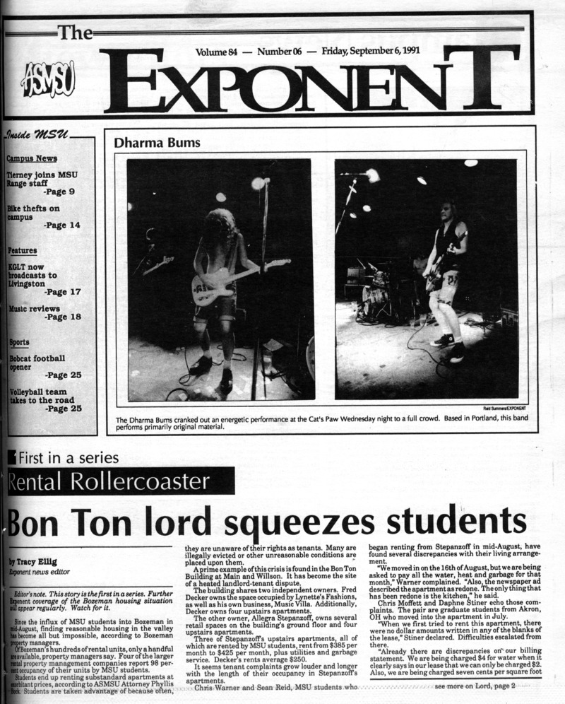 ASMSU Exponent, September 6, 1991