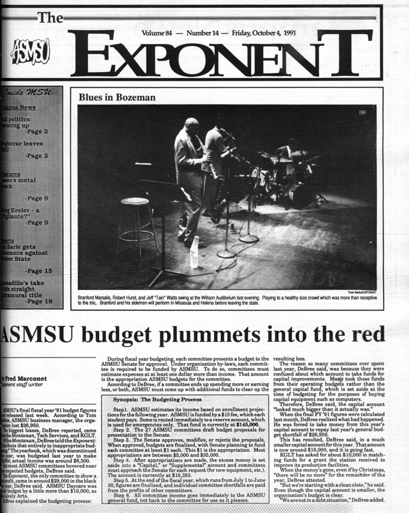 ASMSU Exponent, October 4, 1991