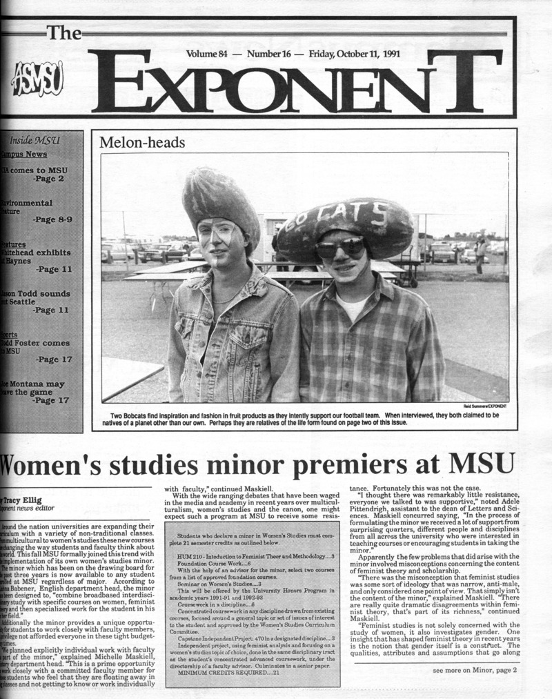 ASMSU Exponent, October 11, 1991