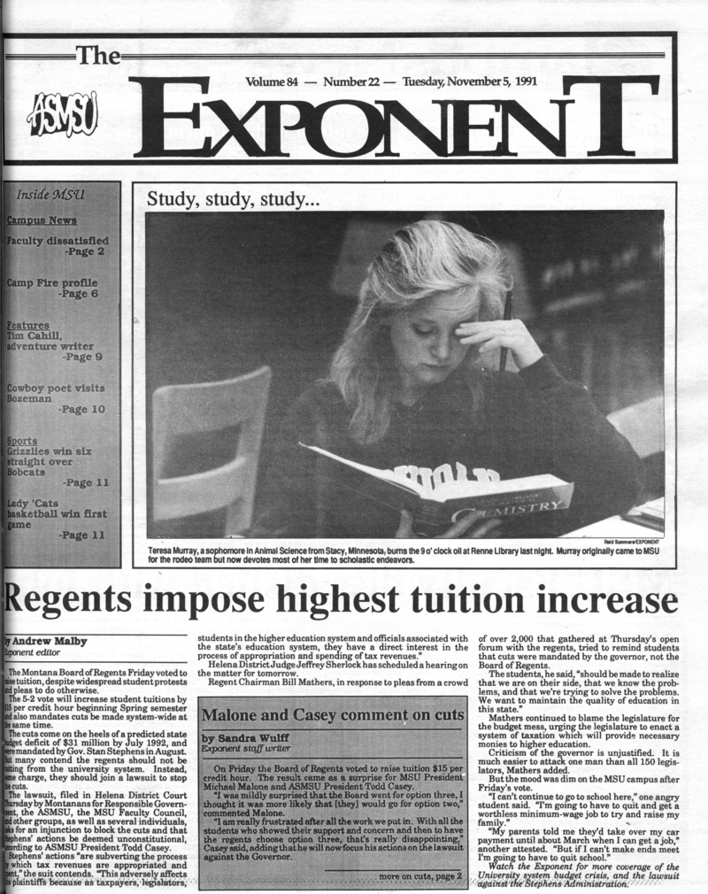 ASMSU Exponent, November 5, 1991