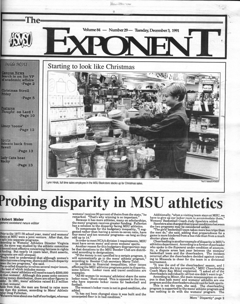 ASMSU Exponent, December 3, 1991