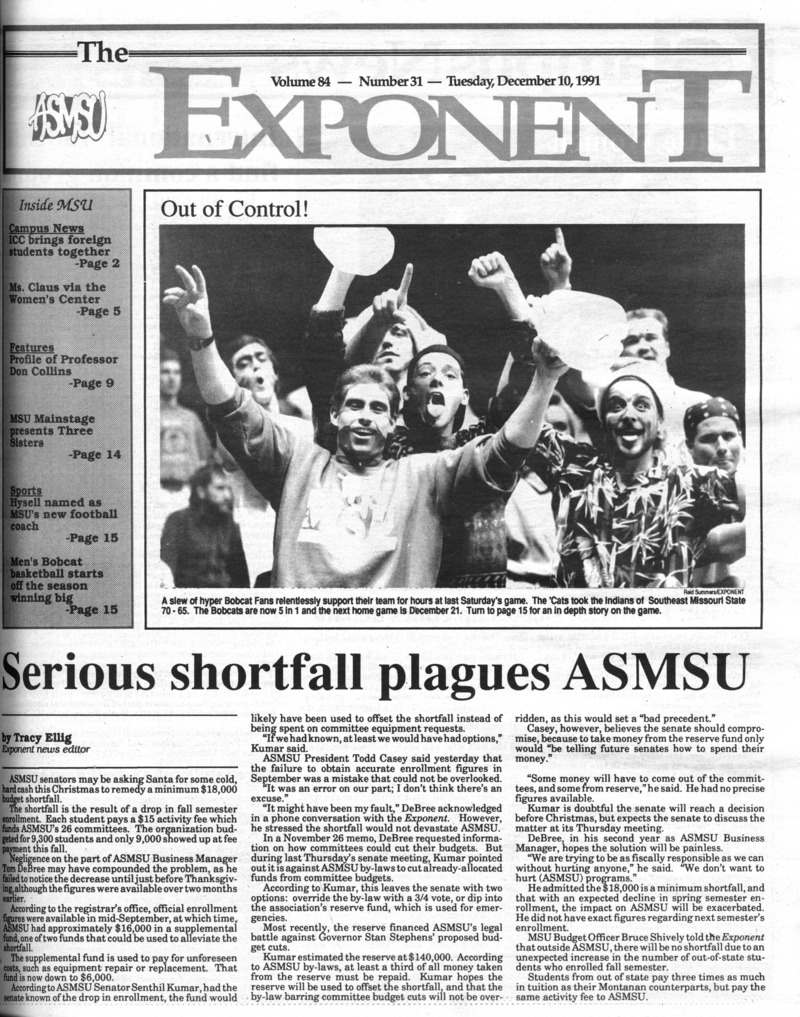 ASMSU Exponent, December 10, 1991