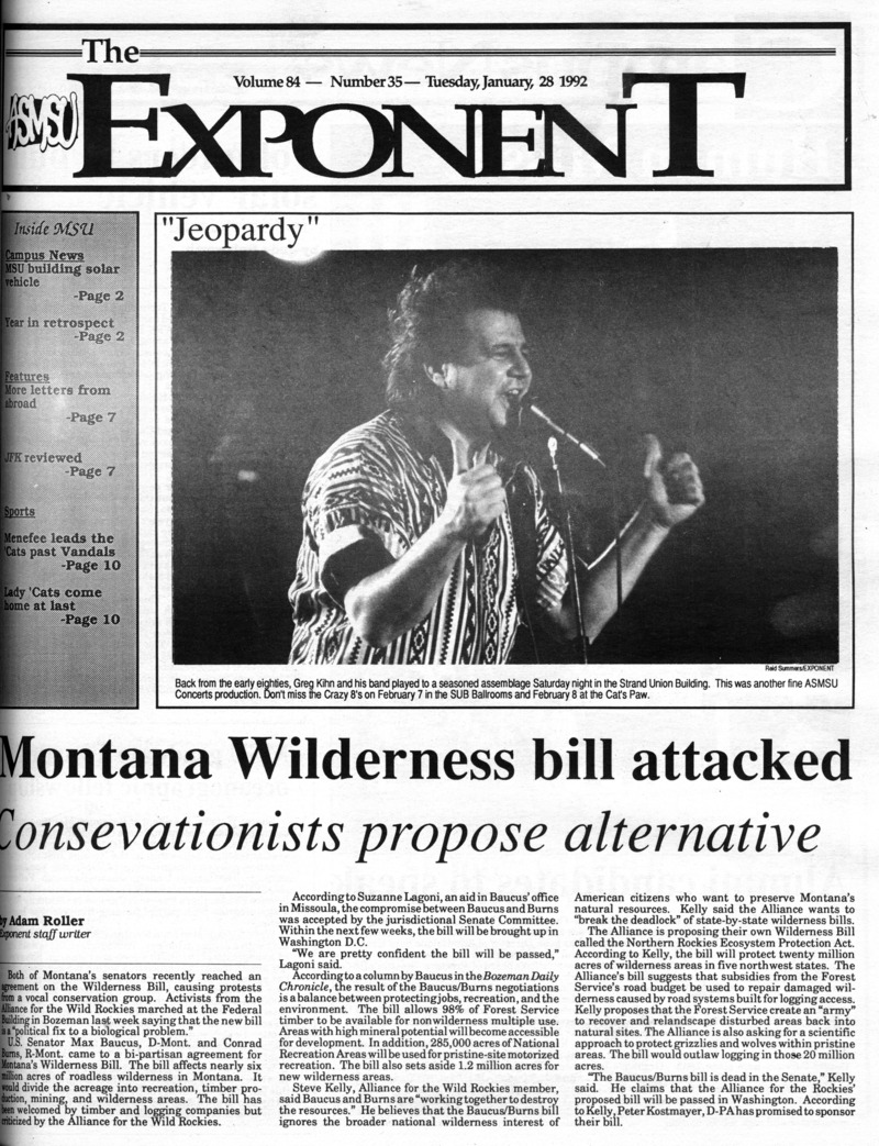 ASMSU Exponent, January 28, 1992
