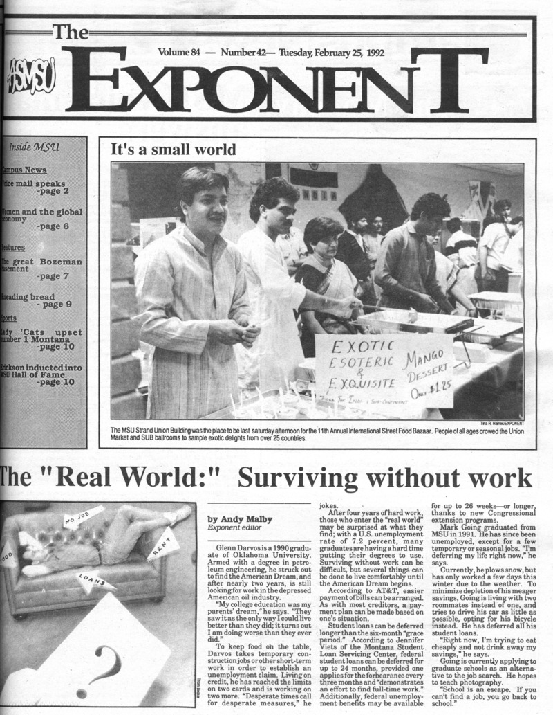 ASMSU Exponent, February 25, 1992