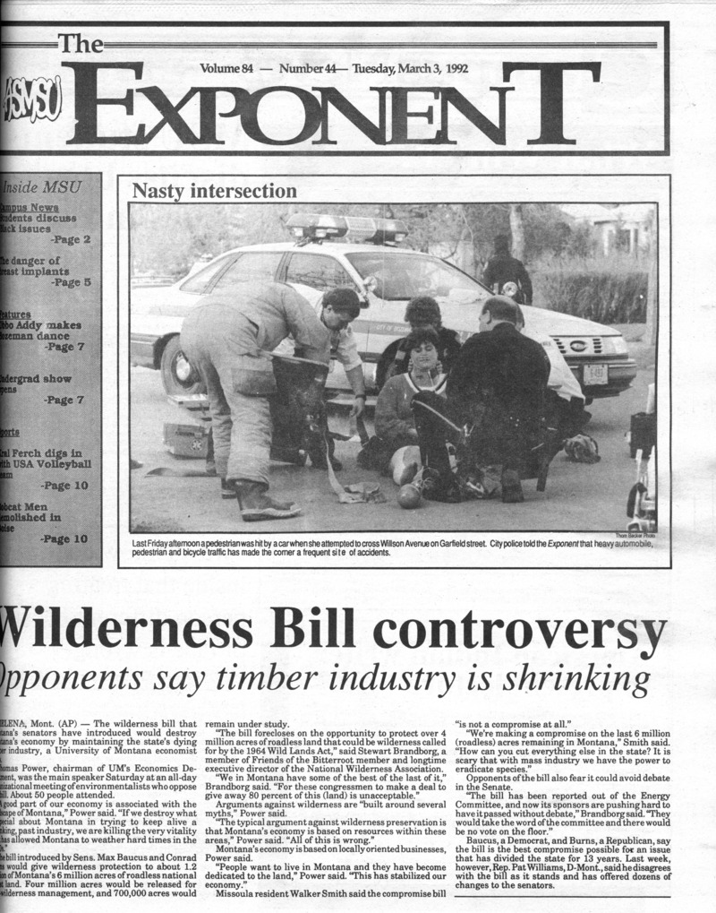 ASMSU Exponent, March 3, 1992