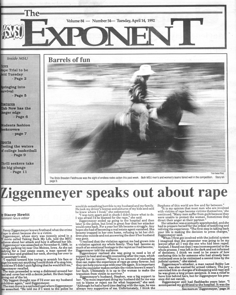 ASMSU Exponent, April 14, 1992