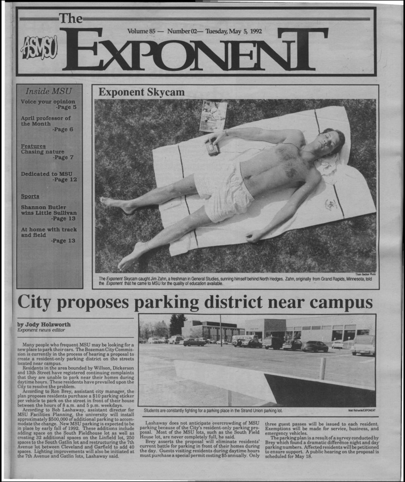 The ASMSU Exponent, May 5, 1992