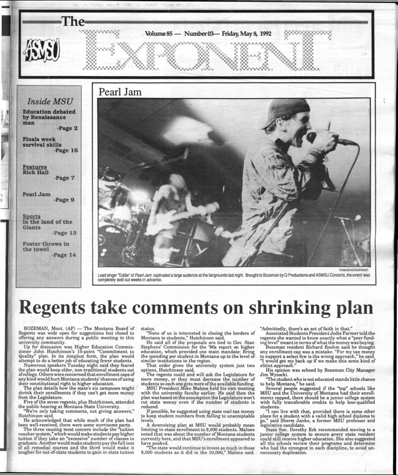The ASMSU Exponent, May 8, 1992