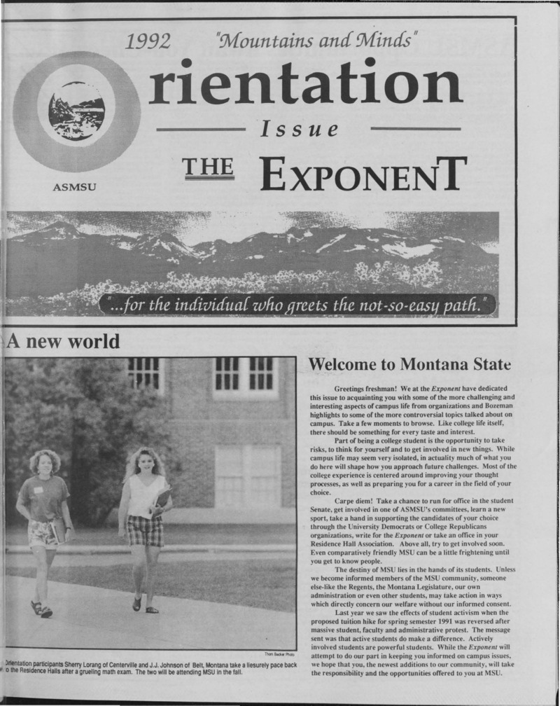 The ASMSU Exponent, July 14, 1992