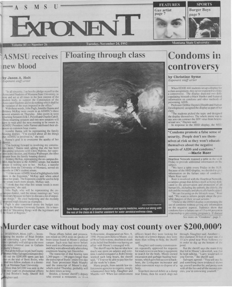 The ASMSU Exponent, November 24, 1992