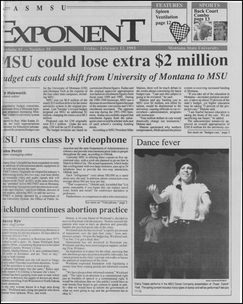 The ASMSU Exponent, February 12, 1993