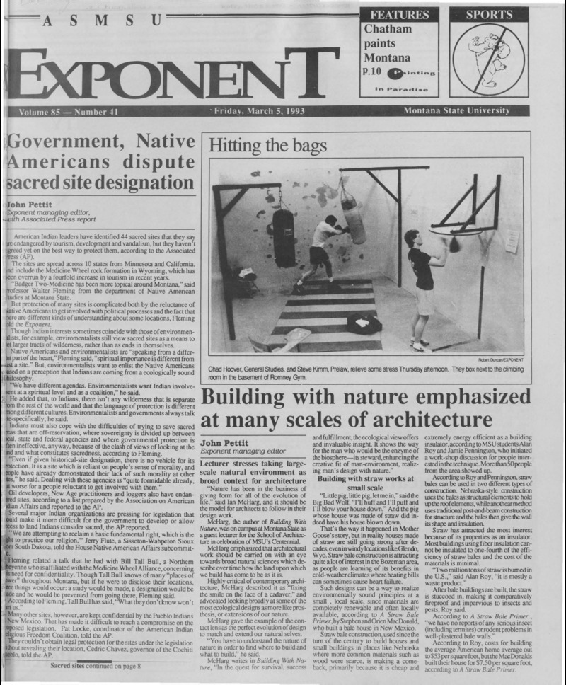 The ASMSU Exponent, March 5, 1993
