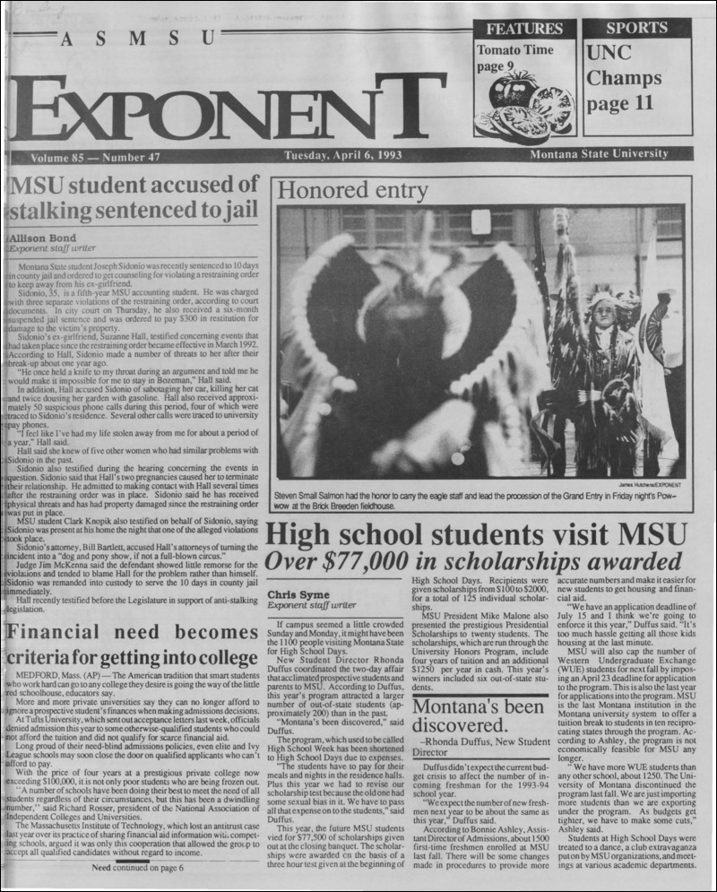 The ASMSU Exponent, April 6, 1993