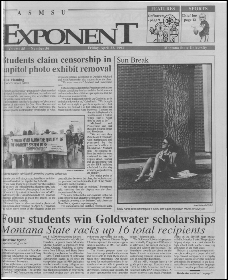 The ASMSU Exponent, April 23, 1993