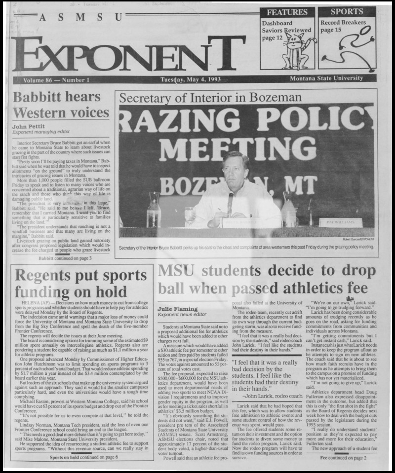 The ASMSU Exponent, May 4, 1993