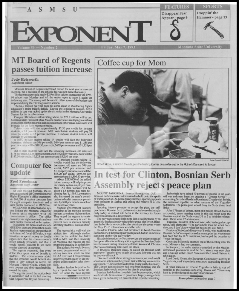 The ASMSU Exponent, May 7, 1993