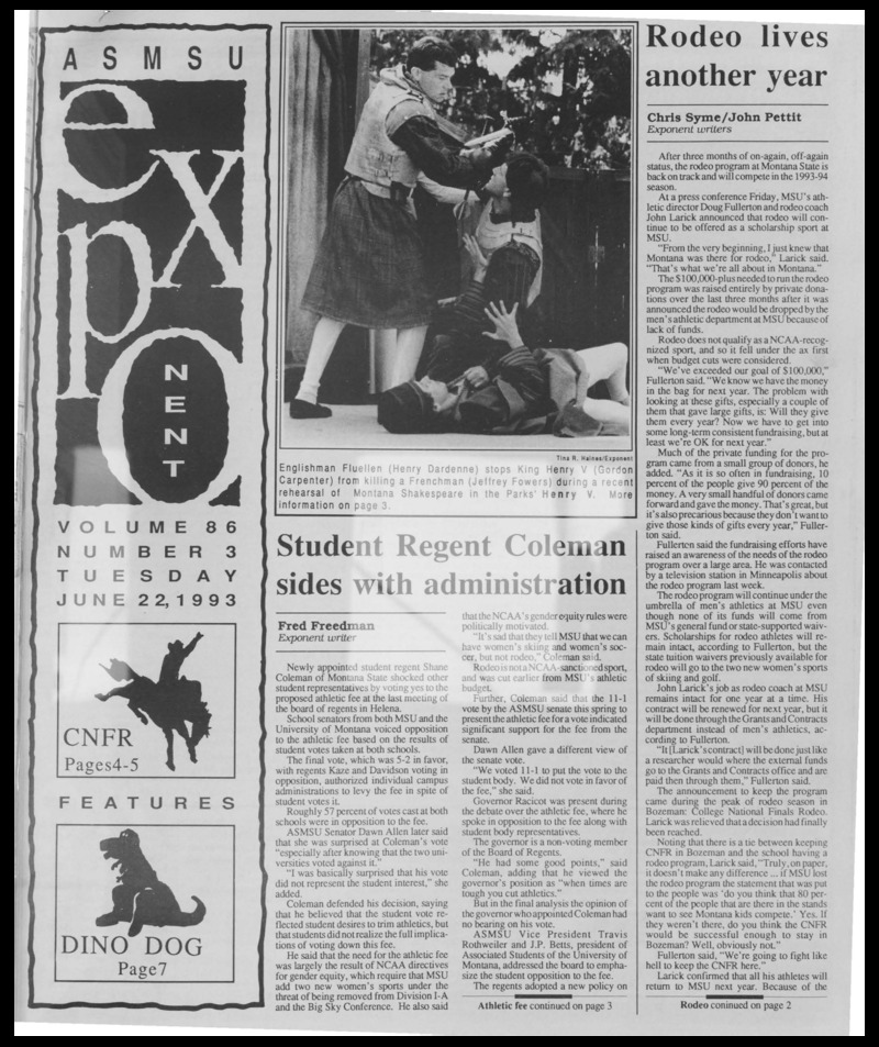 The ASMSU Exponent, June 22, 1993