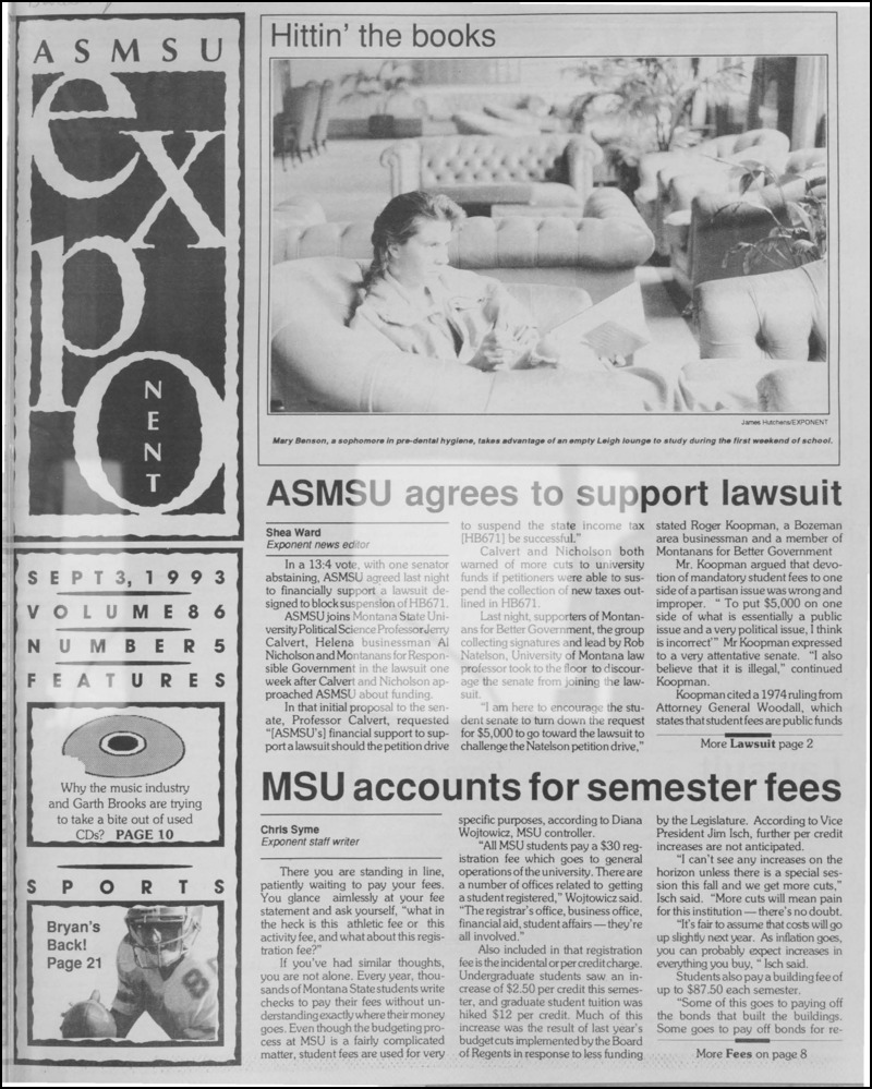 The ASMSU Exponent, September 3, 1993