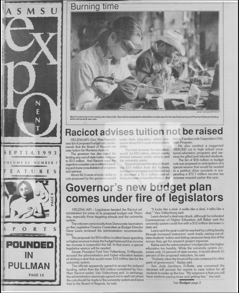 The ASMSU Exponent, September 14, 1993
