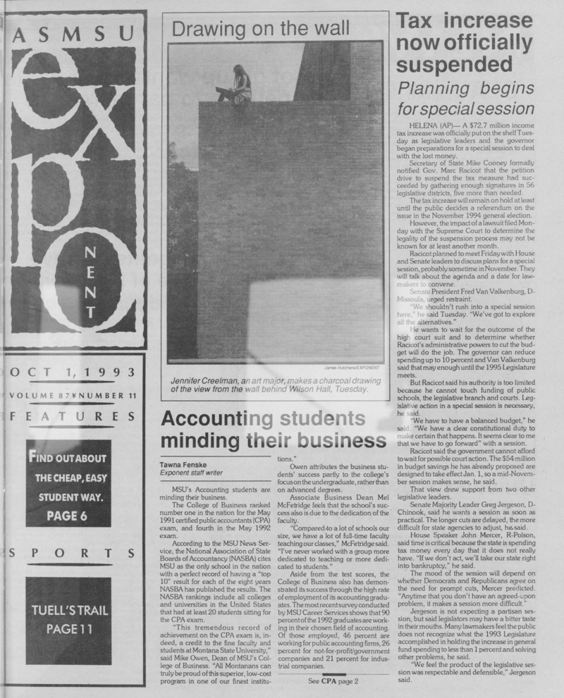 The ASMSU Exponent, October 1, 1993
