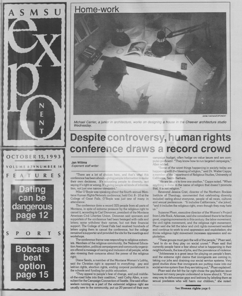 The ASMSU Exponent, October 15, 1993