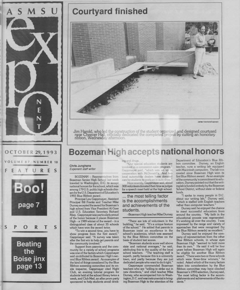 The ASMSU Exponent, October 29, 1993