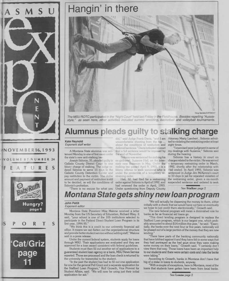 The ASMSU Exponent, November 16, 1993