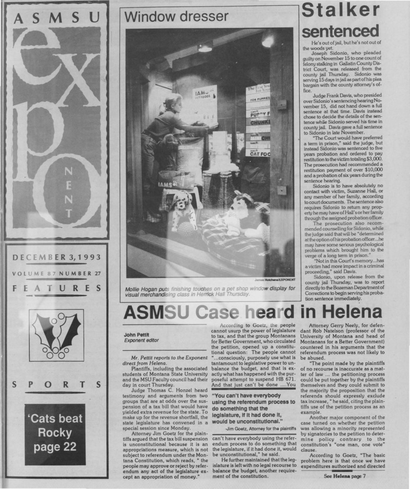 The ASMSU Exponent, December 3, 1993