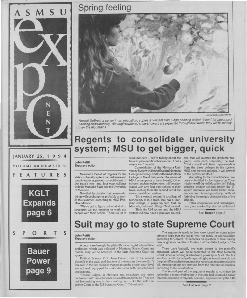 The ASMSU Exponent, January 25, 1994