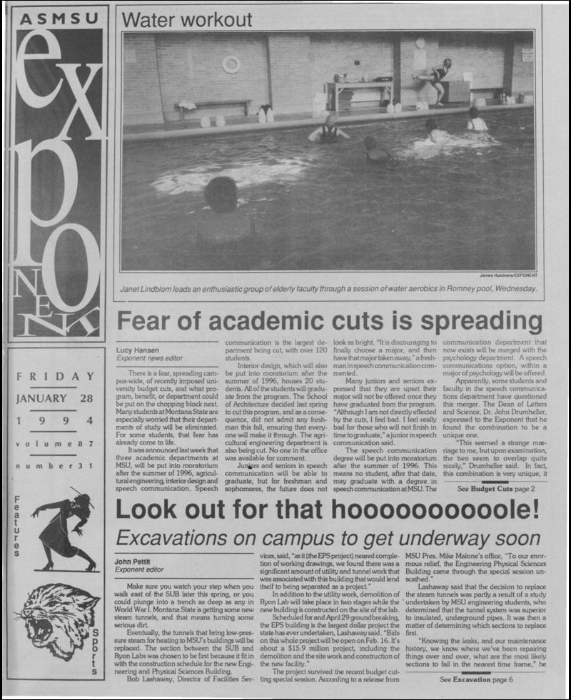 The ASMSU Exponent, January 28, 1994