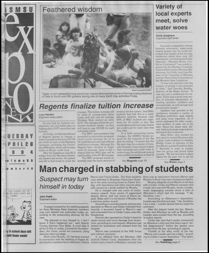 The ASMSU Exponent, April 26, 1994