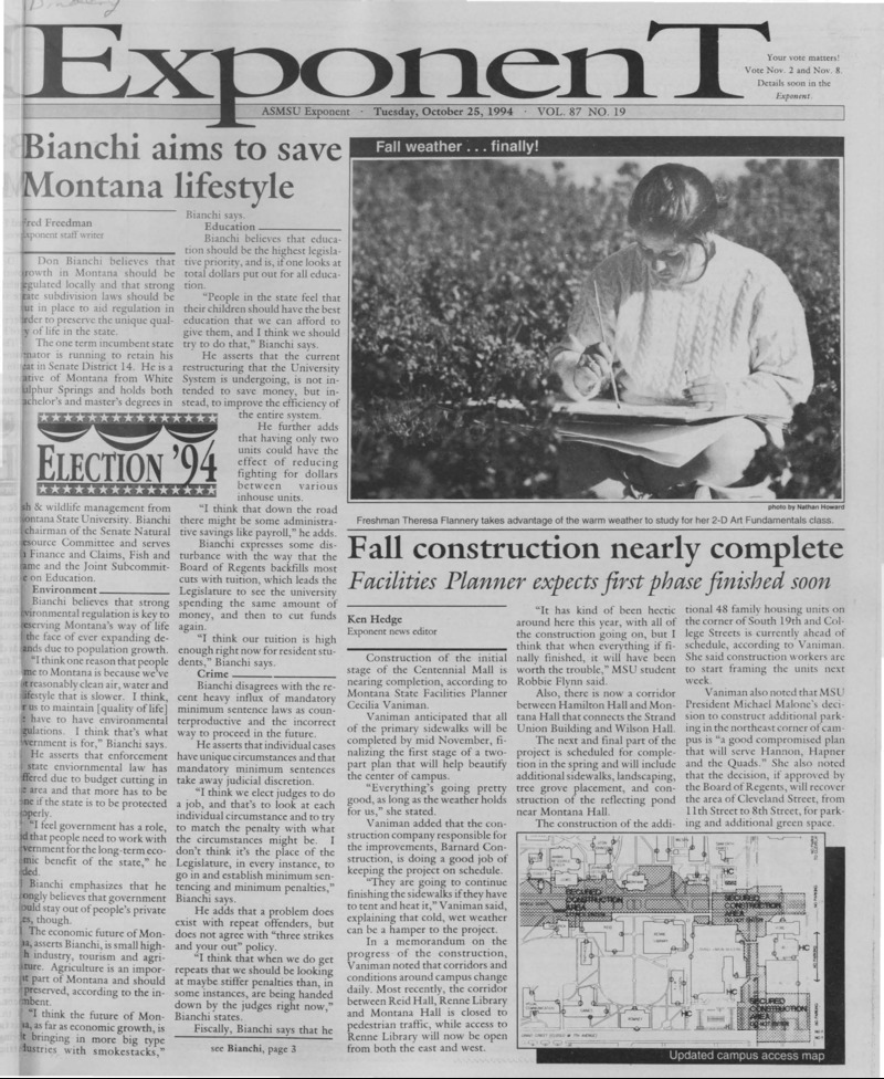 The ASMSU Exponent, October 25, 1994