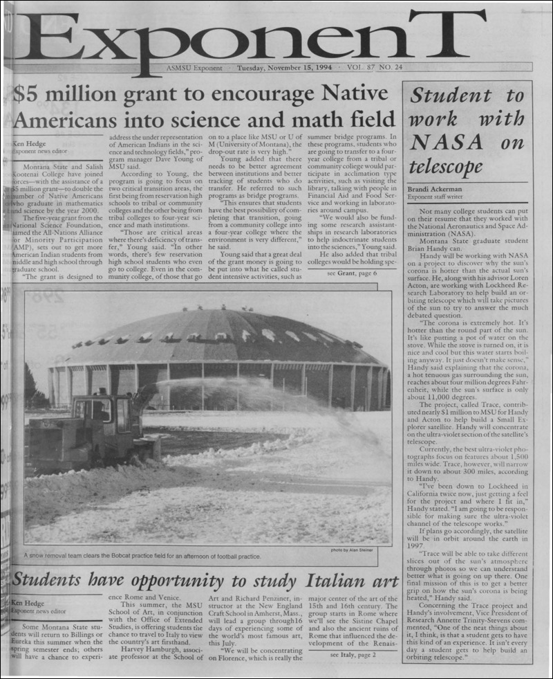 The ASMSU Exponent, November 15, 1994