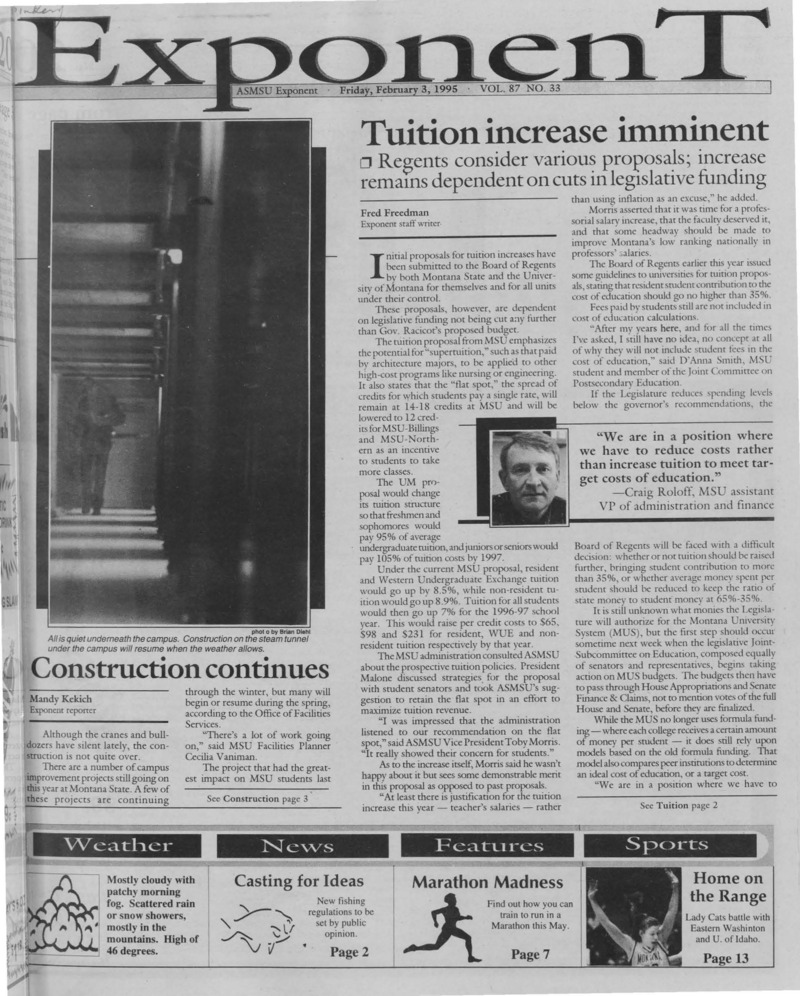 The ASMSU Exponent, February 3, 1995