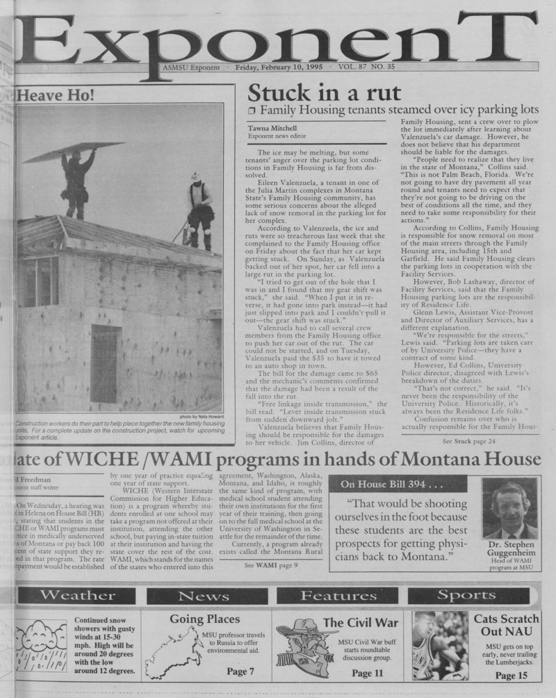 The ASMSU Exponent, February 10, 1995