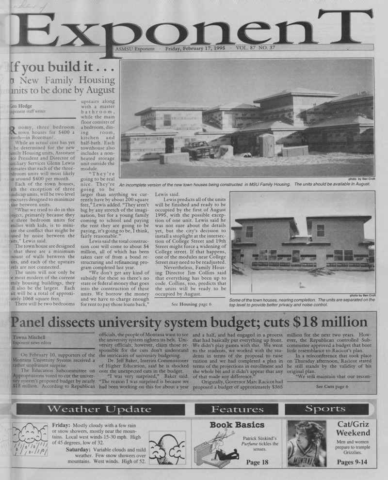 The ASMSU Exponent, February 17, 1995