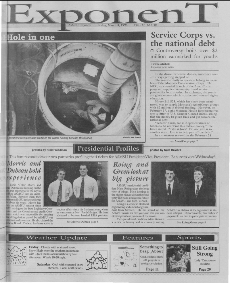 The ASMSU Exponent, March 3, 1995