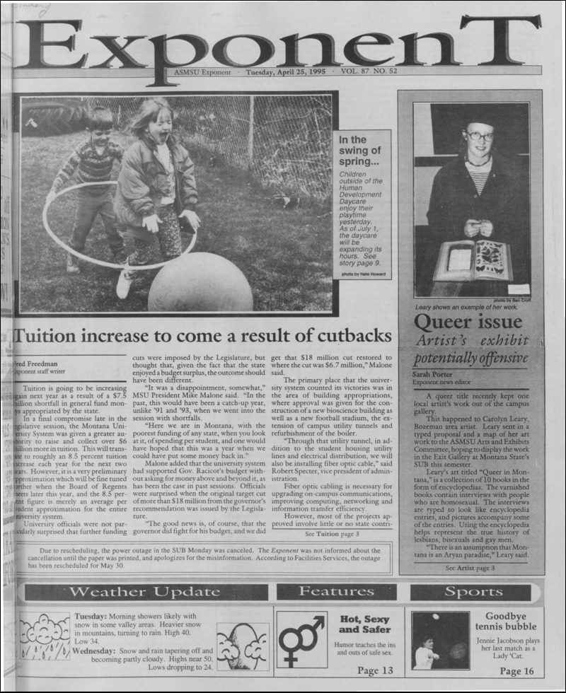 The ASMSU Exponent, April 25, 1995
