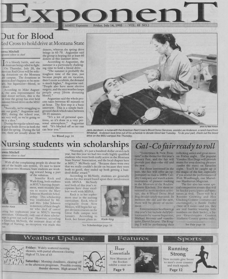 The ASMSU Exponent, July 14, 1995